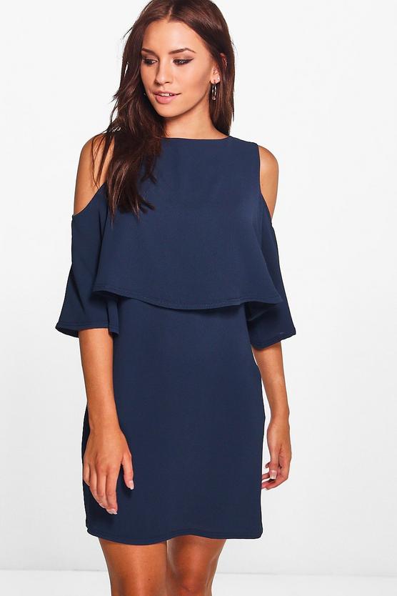 Diane Cold Shoulder Double Layer Dress